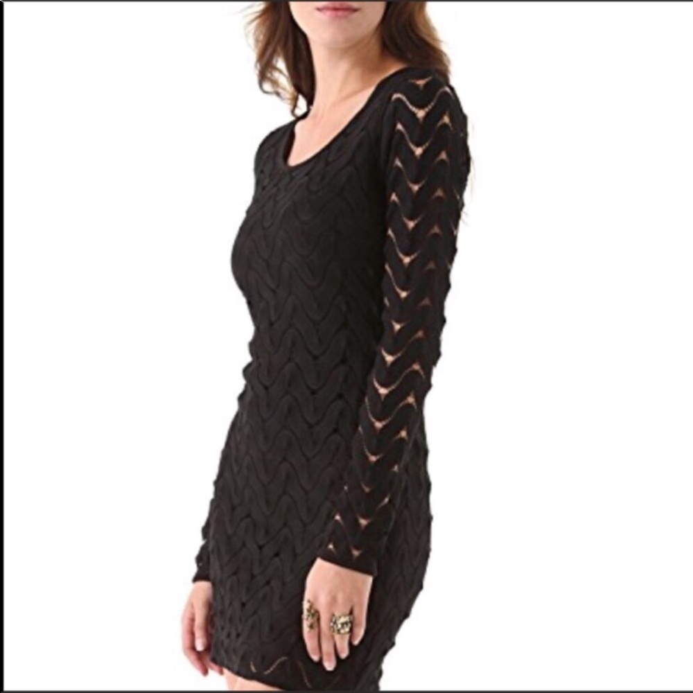 Free People Wild Thing Black Zigzag Minidress - Picture 2 of 8